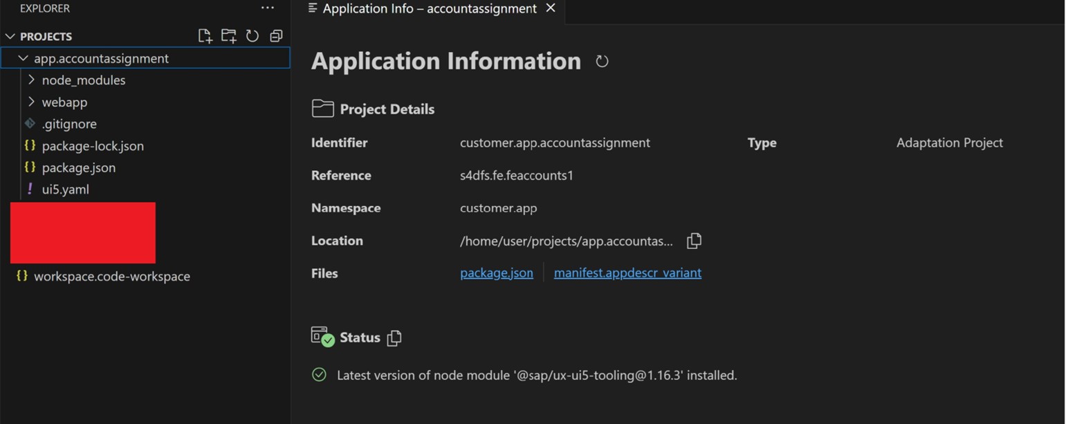 BAS Projektexplorer mit Kontextmenü zeigt Option 'Open Adaptation Editor' für den Zugang zu Anpassungswerkzeugen